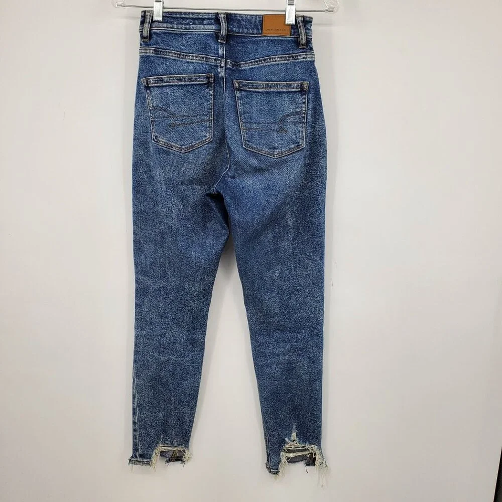 American Eagle‎ Highest Rise Mom Fit Distressed Denim Jeans Size 0